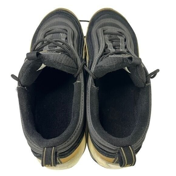 Nike‎ AirMax 97 Shoes Womens 9 Youth 7 Black Metallic Gold Shoes - Picture 7 of 13